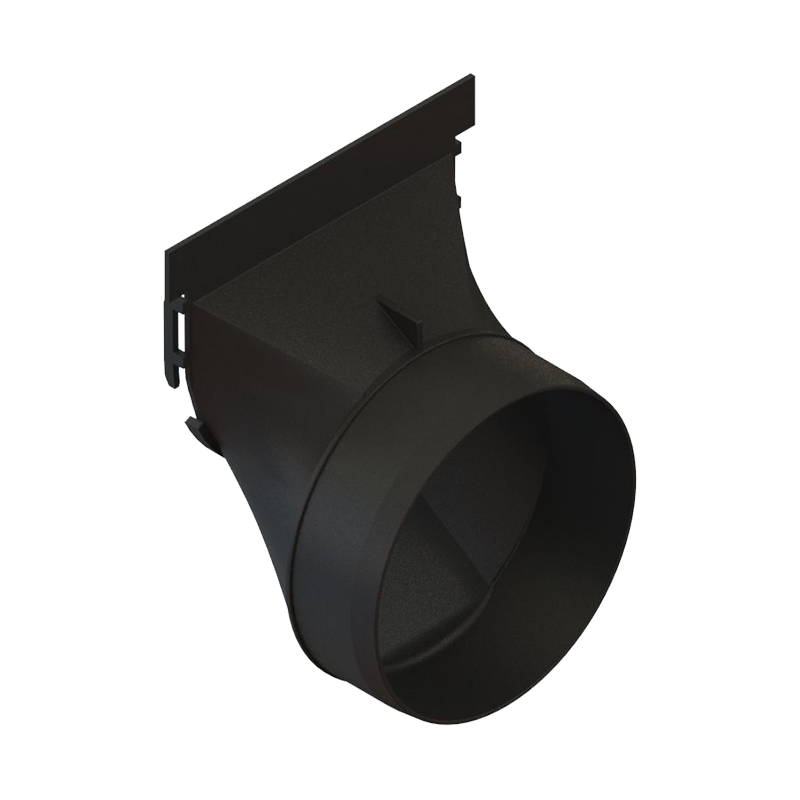 Заглушка к лотку пластиковому S'park DN100 торцевая с выпуском 83x125 мм H155 682909 Standartpark Черный